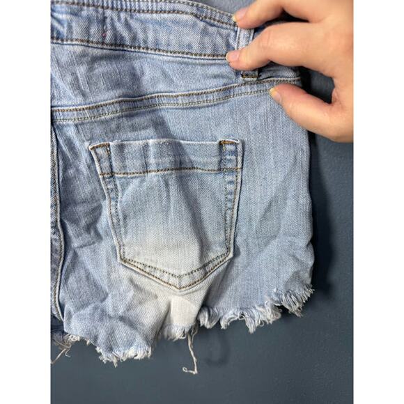 Tinseltown Jean Overalls Women's Size Small Light Wash Acid Wash Low Straps Y2K - Picture 6 of 11